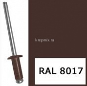 Заклепка вытяжная окрашенная  RAL 8017 (шоколад) Алюминий/Сталь 4,8 x 12